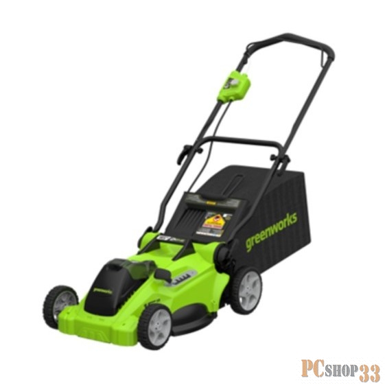 Газонокосилка аккумуляторная GreenWorks GD40LM16Xk4, 40V, бесщеточная, 41 см, c 1хАКБ 4Ач и ЗУ (2517907UB)