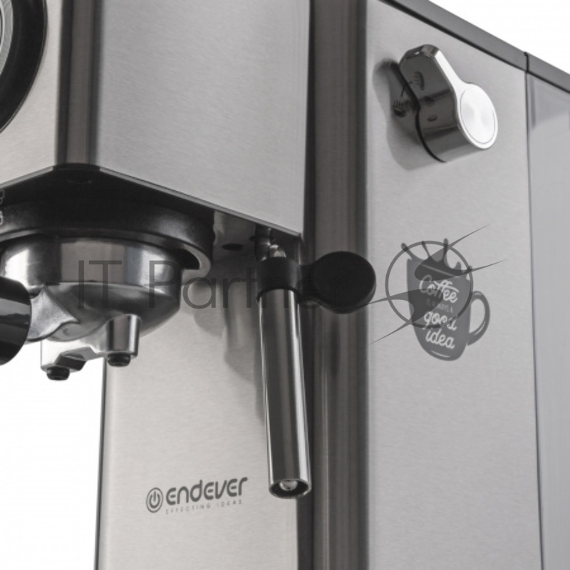 Кофеварка рожкового типа электрическа Endever Costa-1090, объем-1,2л, нержавеющая сталь, мощность 1400 Вт, давление 15 бар, 2 шт/уп