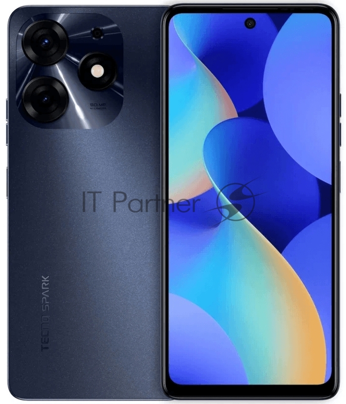 Смартфон Tecno KI7 SPARK 10 Pro 128+8 Starry Black, 6.78 20:9 1080 x 2460, 2x2,0 ГГц+6x1,8 ГГц, 8 Core, 8GB RAM, 128GB, up to 1TB flash, 50 Мп+ AI (autofocus)/32Мп,2 Sim,2G,3G,LTE, BTv5.3, WiFi 802.11 a/b/g/n/ac,NFC,GPS/AGPS,GLONAS
