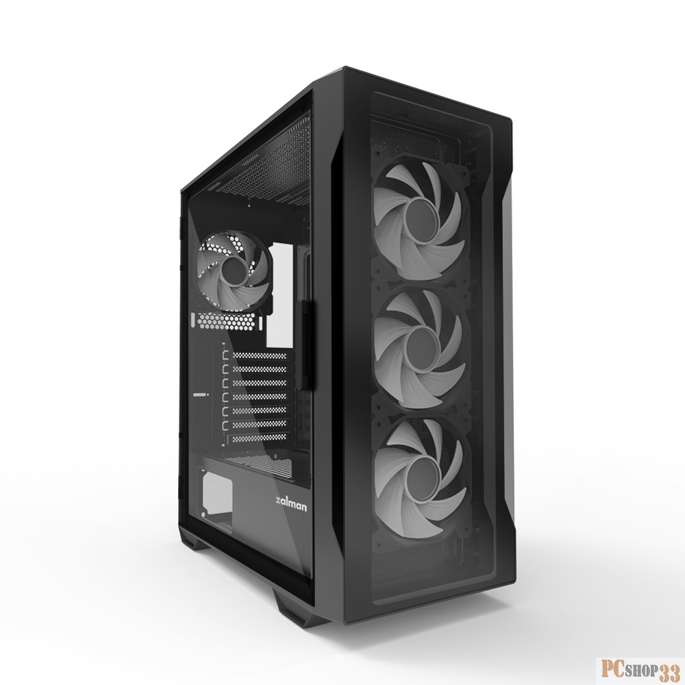 Корпус MidiTower Zalman I3 NEO TG Black (ATX, front mesh, TG window, USB2.0 x1, USB3.0x2, 4x120mm RGB fan, без БП) (I3 NEO TG Black)