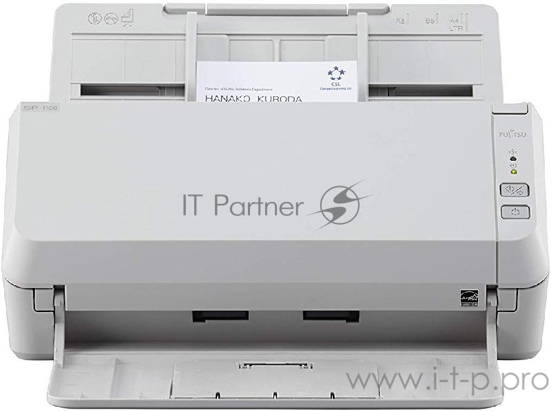 Сканер Fujitsu SP-1120, A4, 600x600dpi, с автоподатч., белый (USB2.0)