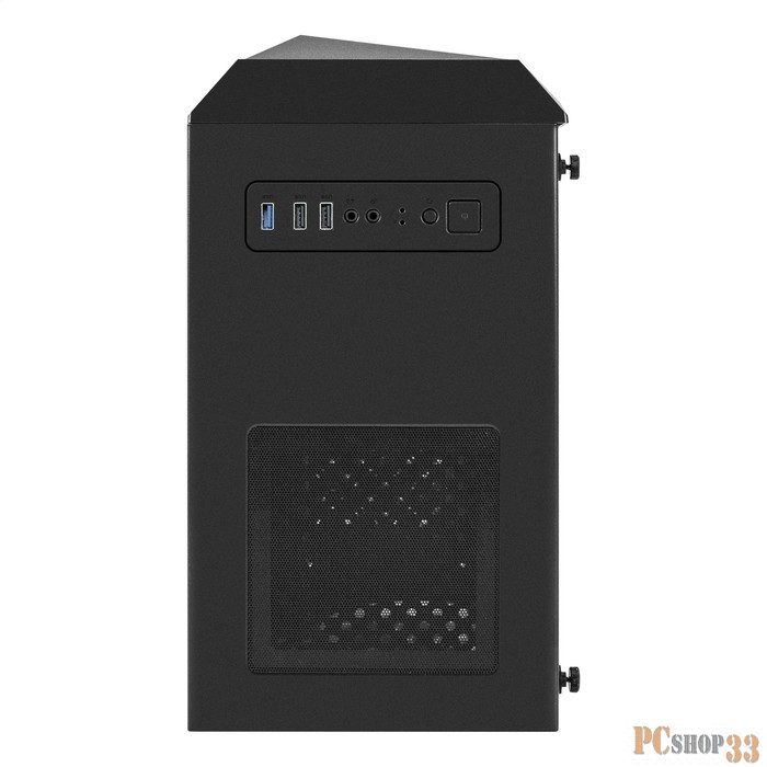 Корпус Minitower ExeGate Mistery R2-NPX450 (mATX, БП 450NPX с вент. 12 см, 2*USB+1*USB3.0, аудио, черный, 1 вент. 12см с RGB подсветкой и полоса на передней панели, боковая панель - закаленное стекло)