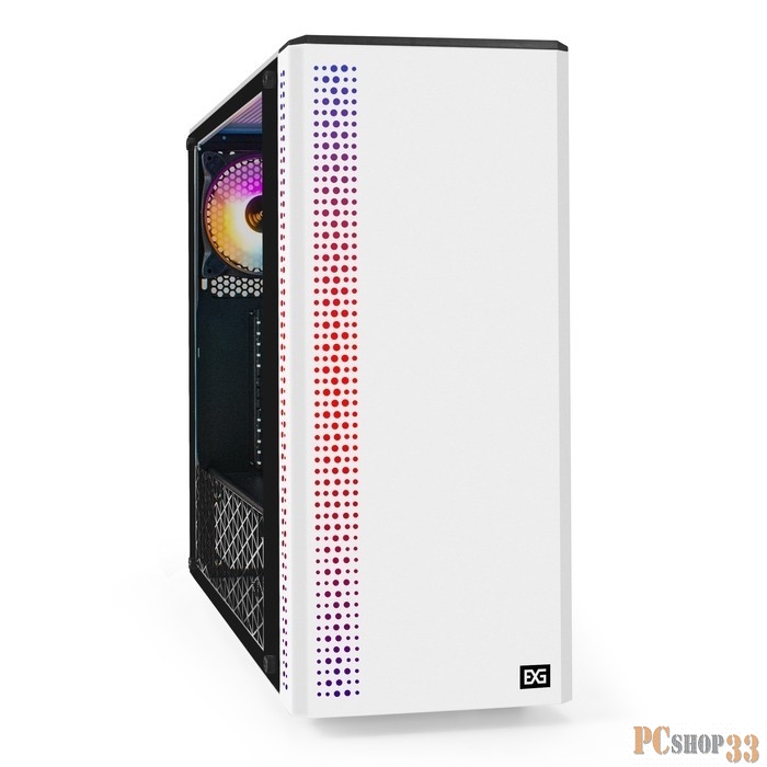 Корпус Miditower ExeGate Mistery Z4-NPX500 White (ATX, БП 500NPX с вент. 12см, 2*USB+1*USB3.0, HD аудио, белый, вент. 12 см с RGB подсветкой, пылевые фильтры, боковая панель - закаленное стекло)