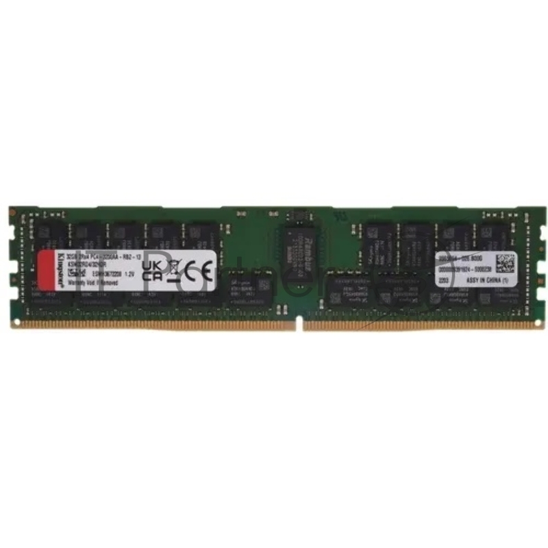 Модуль памяти Kingston Server Premier DDR4 32GB RDIMM 3200MHz ECC Registered 2Rx4, 1.2V (Micron R Rambus), 1 year