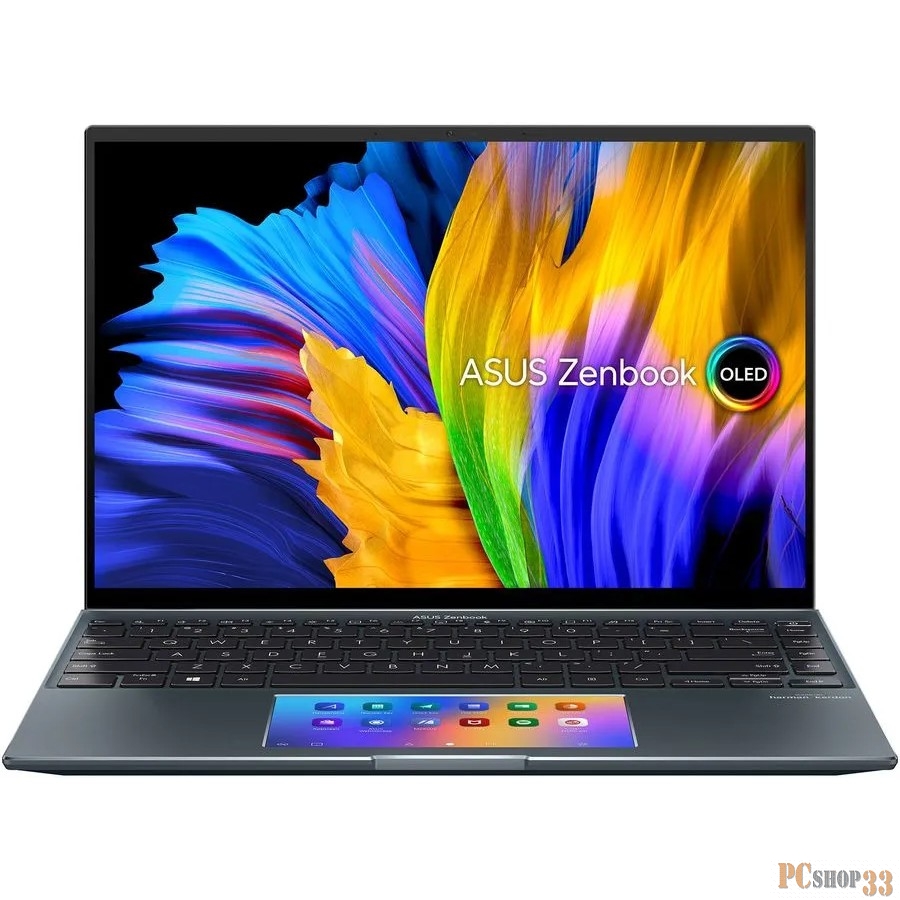 Ноутбук Asus Zenbook 14X OLED UX5400EG-L7200 Core i7 1165G7 16Gb SSD512Gb NVIDIA GeForce MX450 2Gb 14 OLED 2.8K (2880x1800) noOS grey WiFi BT Cam (90NB0T81-M003R0)