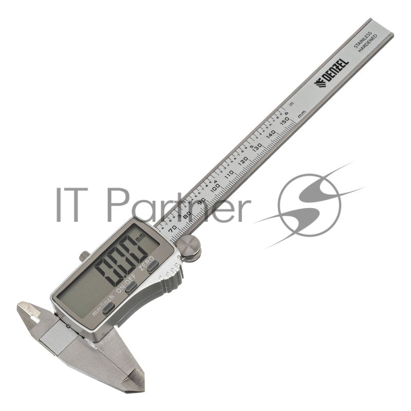 Штангенциркуль, 150 мм, электронный, большой дисплей, с глубиномером// Denzel