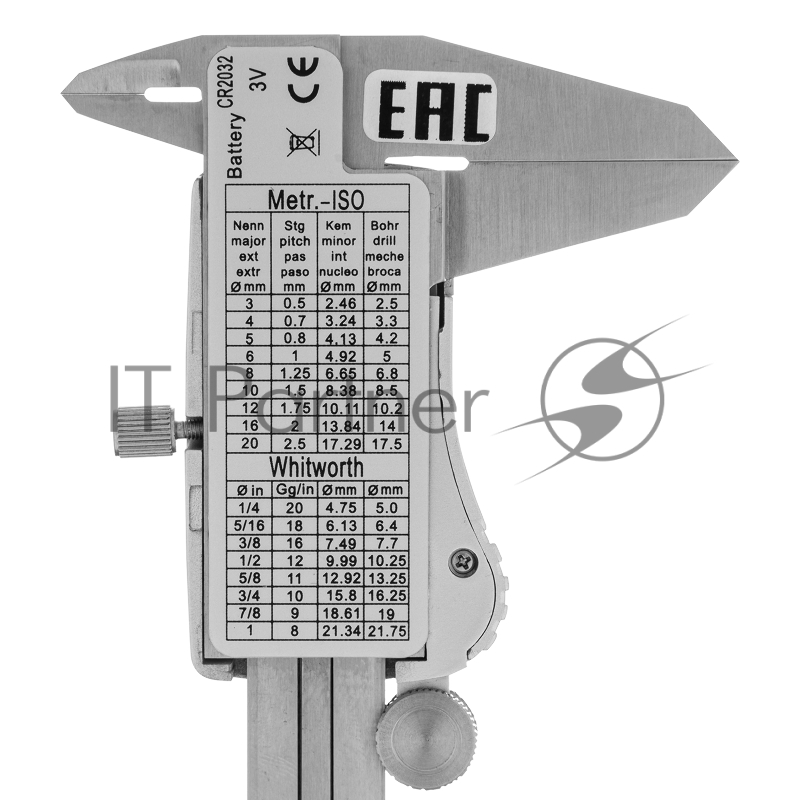 Штангенциркуль, 150 мм, электронный, большой дисплей, с глубиномером// Denzel