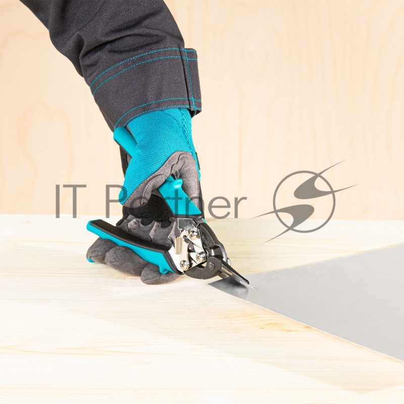 Ножницы по металлуPIRANHA,190мм,прямой рез,сталь-СrM,двухкомпонентные рукоятки// Gross