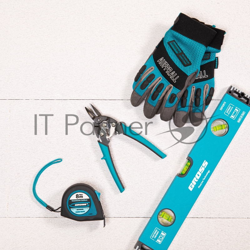 Ножницы по металлуPIRANHA,190мм,прямой рез,сталь-СrM,двухкомпонентные рукоятки// Gross