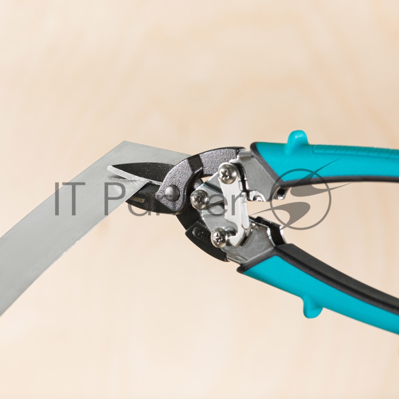 Ножницы по металлуPIRANHA,190мм,прямой рез,сталь-СrM,двухкомпонентные рукоятки// Gross