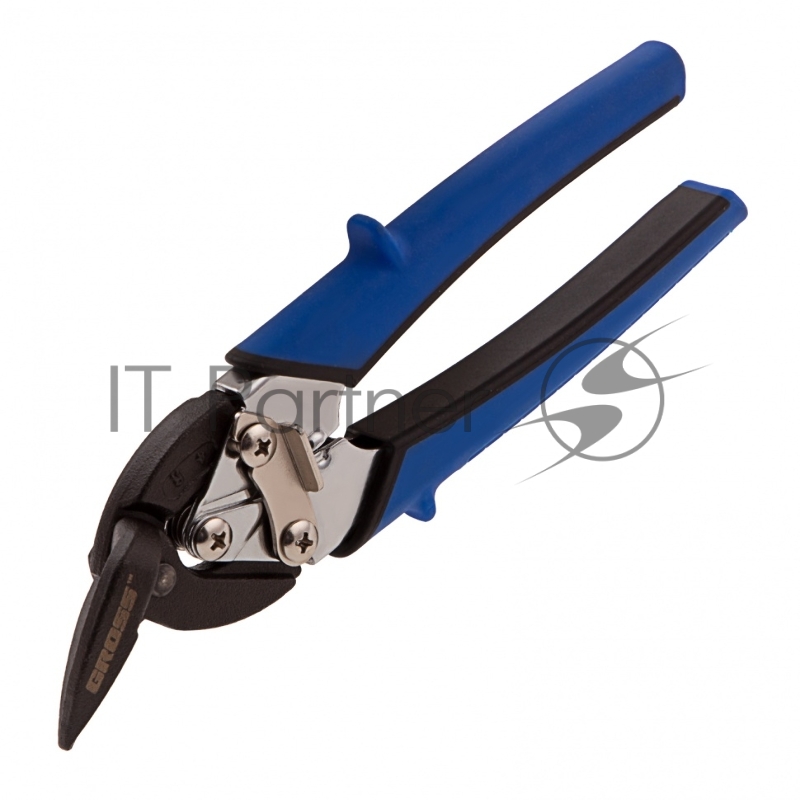 Ножницы по металлуPIRANHA,185мм,прямой и правый рез,сталь-СrM,двухкомпонентные рукоятки// Gross