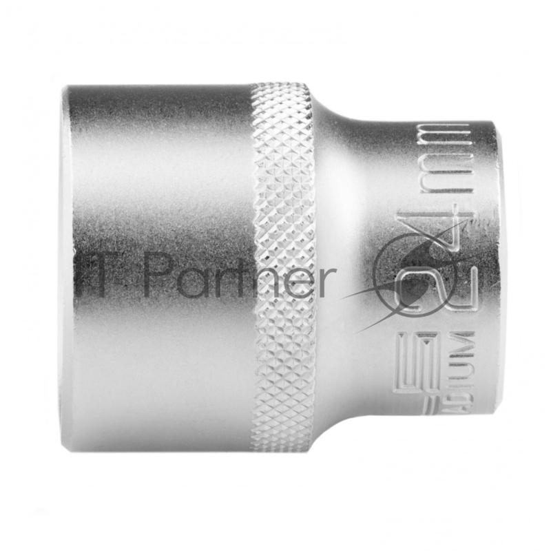 Головка торцевая, 24 мм, 12-гранная, CrV, под квадрат 1/2, хромированная// Stels