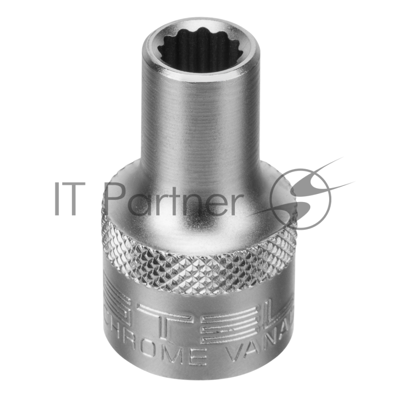 Головка торцевая, 8 мм, 12-гранная, CrV, под квадрат 1/2, хромированная// Stels