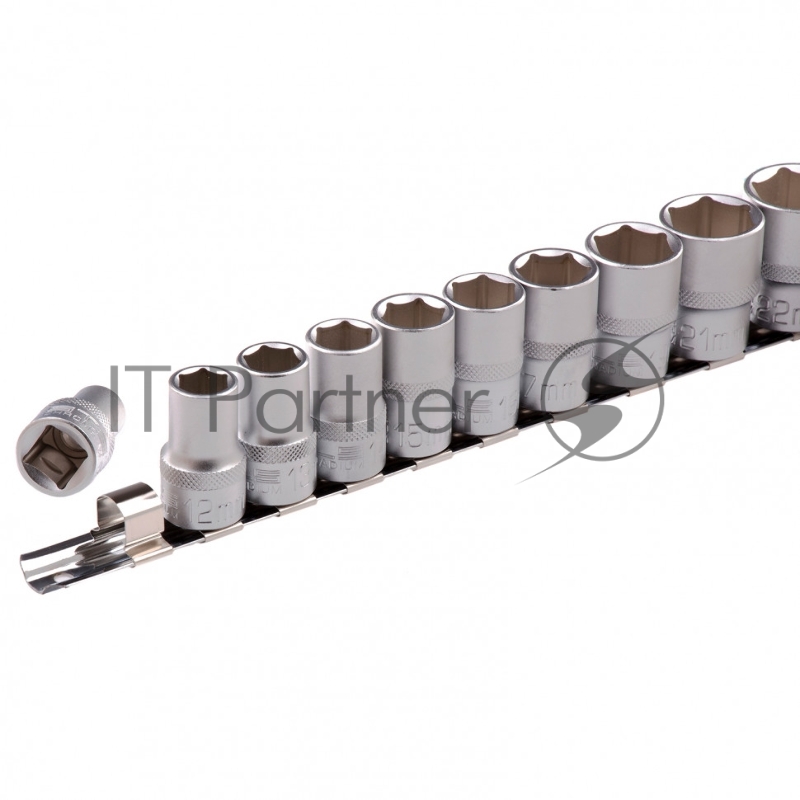 Набор торцевых головок 1/2, 6-ти гр., CrV, 10шт., 10-22мм// Stels