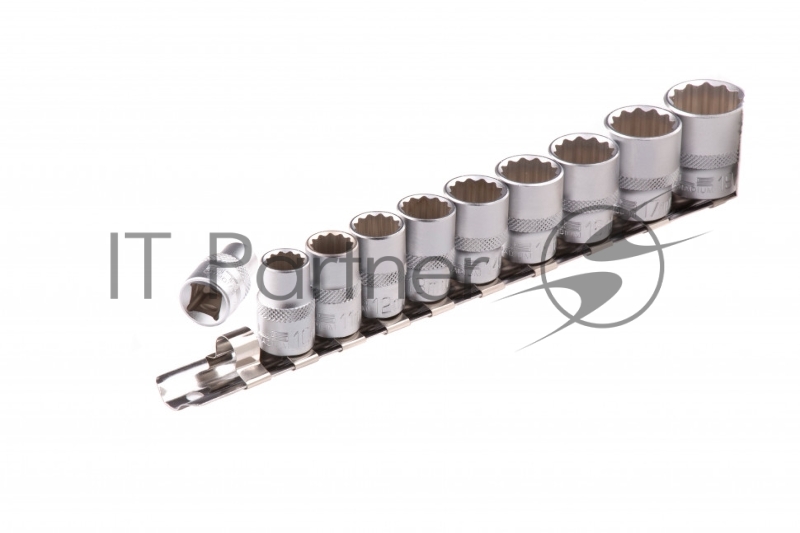 Набор торцевых головок, 3/8, 12-ти гр., CrV, 10шт., 8-19мм// Stels