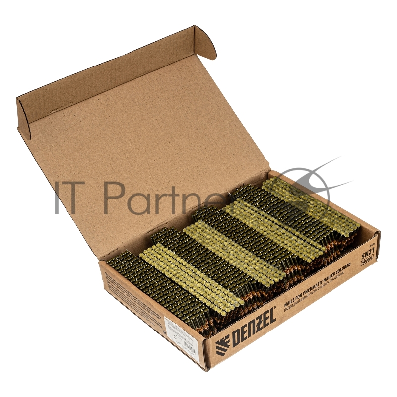 Гвозди для пнев. нейлера (крашен.), длина - 50 мм, диам. - 2,9 мм, 2000 шт.// Denzel