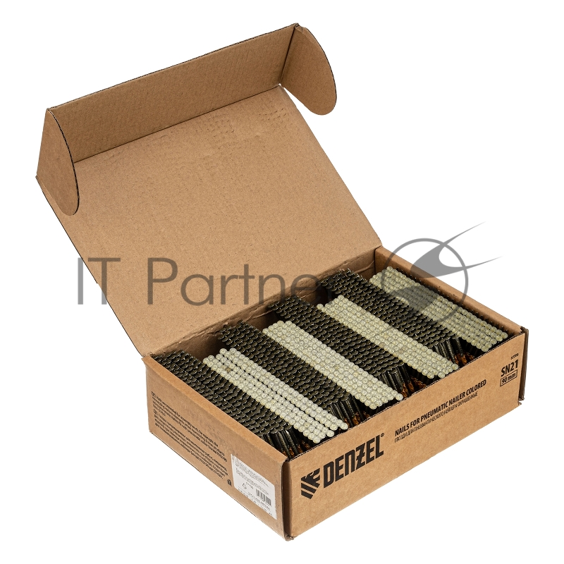 Гвозди для пнев. нейлера (крашен.), длина - 90 мм, диам. - 3,05 мм, 2000 шт.// Denzel