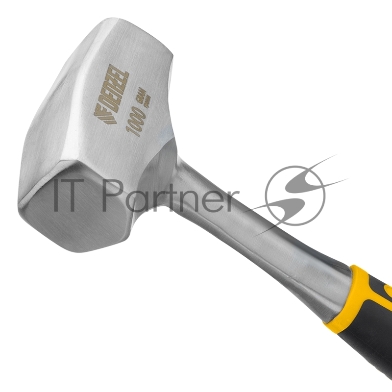 Кувалда 1 кг, цельнометаллическая, двухкомпонентная рукоятка// Denzel