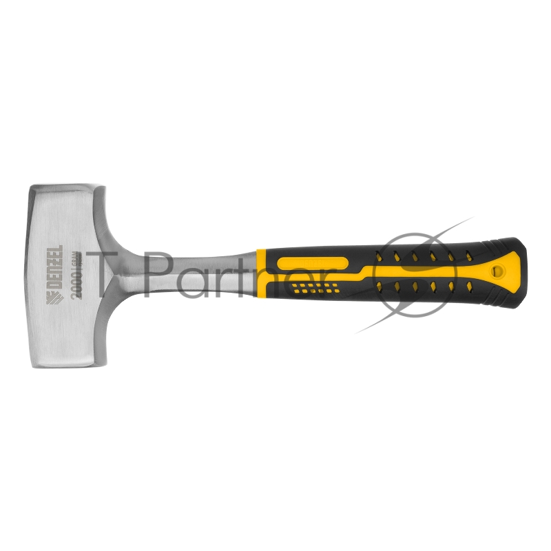 Кувалда 2 кг, цельнометаллическая, двухкомпонентная рукоятка// Denzel