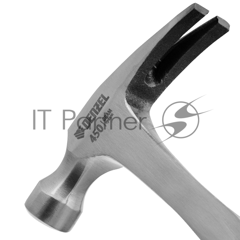 Молоток-гвоздодер 450 г, цельнометаллический, двухкомпонентная рукоятка // Denzel