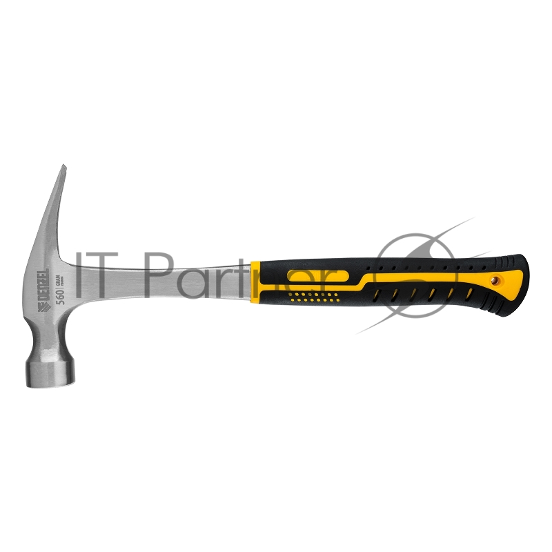 Молоток-гвоздодер 560 г, цельнометаллический, двухкомпонентная рукоятка // Denzel