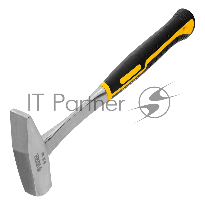 Молоток слесарный 600 г, цельнометаллический, двухкомпонентная рукоятка // Denzel