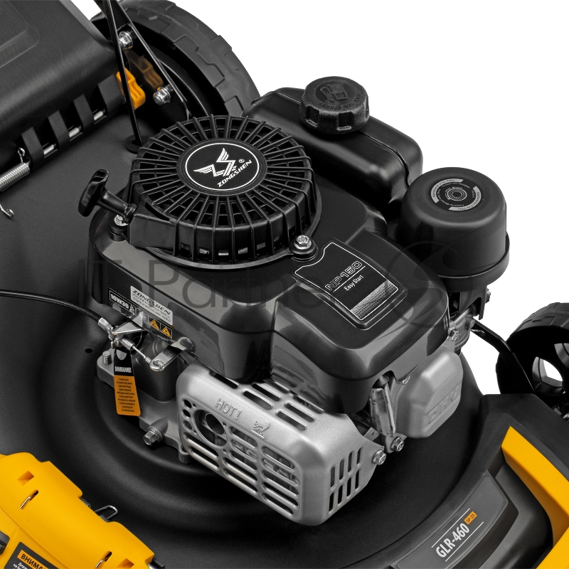 Газонокосилка бензиновая GLR-460SP-ZS, 149 см3, ширина 46 см, привод, травосборник 65 л// Denzel