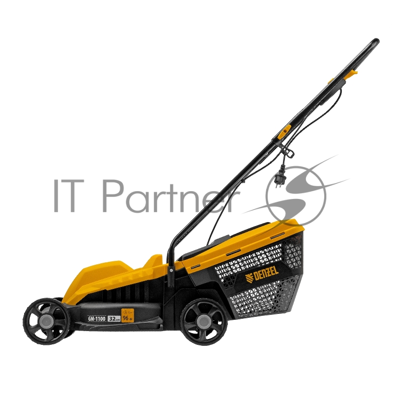 Газонокосилка электрическая GM-1100, 1100 Вт, шир. 32 см, 3 уров., травосб. 30 л// Denzel