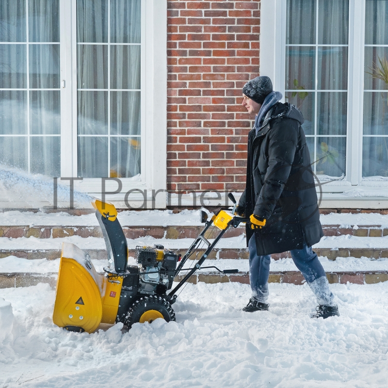 Бензиновая снегоуборочная машина SBM 610, 212cc, ручной старт, фара// Denzel