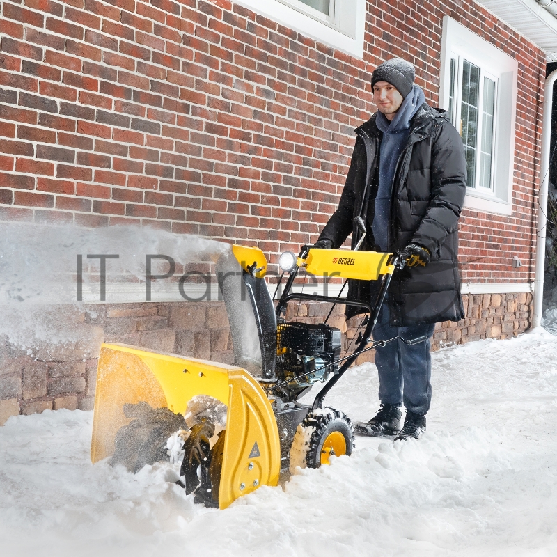 Бензиновая снегоуборочная машина SBM 610, 212cc, ручной старт, фара// Denzel