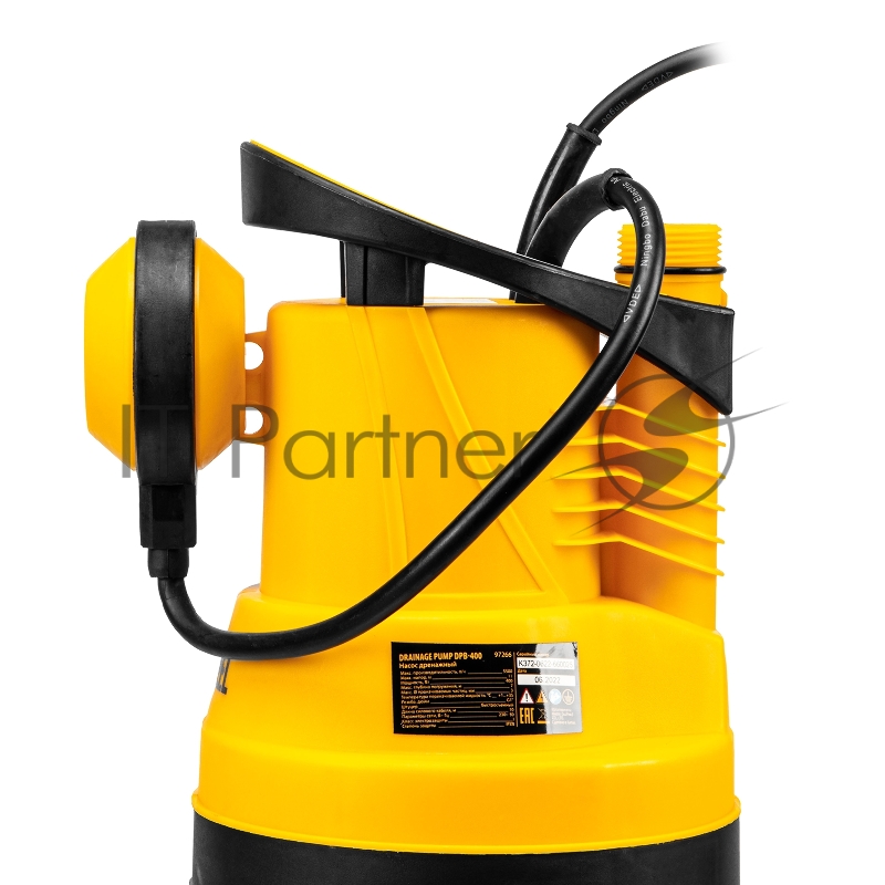 Дренажный насос для чистой воды DPB400, 400 Вт, подъем 11 м, 5500 л/ч// Denzel