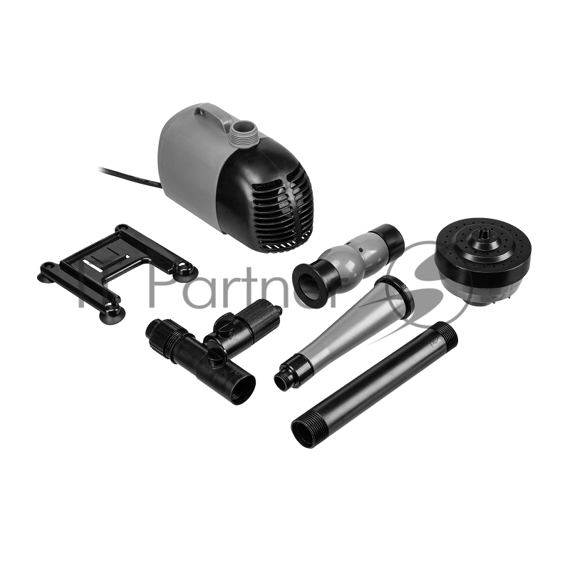 Насос фонтанный FNP110-34, 112 Вт, подъем 3,4 м, 3400 л/ч, колокольчик/каскад/гейзер// Denzel