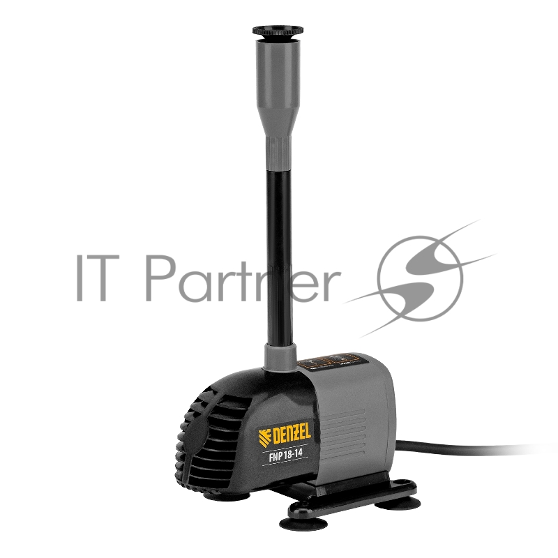Насос фонтанный FNP18-14, 18 Вт, подъем 1,4 м, 750 л/ч, колокольчик/каскад// Denzel