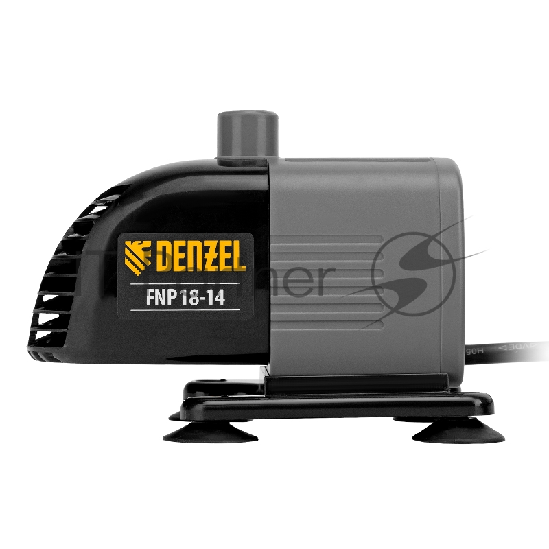 Насос фонтанный FNP18-14, 18 Вт, подъем 1,4 м, 750 л/ч, колокольчик/каскад// Denzel