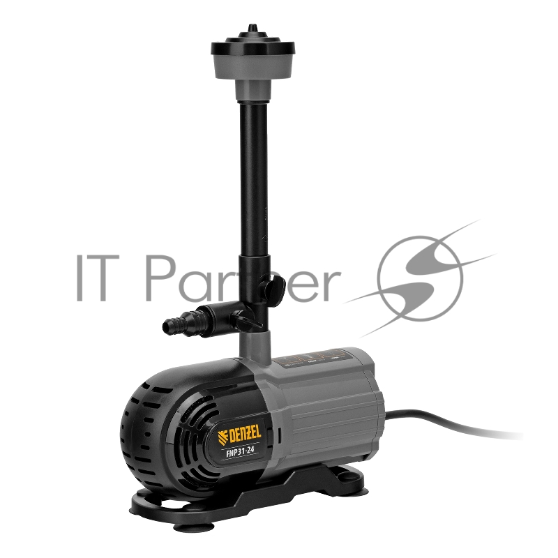 Насос фонтанный FNP31-24, 31 Вт, подъем 2,4 м, 1500 л/ч, колокольчик/2 каскада/гейзер// Denzel