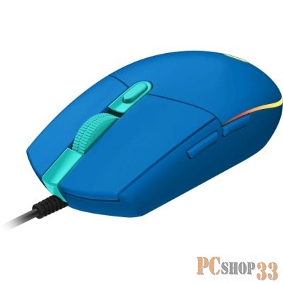 Мышь Logitech G203 LIGHTSYNC Corded Gaming Mouse <USB, Blue, Retail> 910-005798