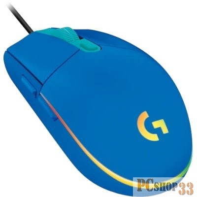 Мышь Logitech G203 LIGHTSYNC Corded Gaming Mouse <USB, Blue, Retail> 910-005798