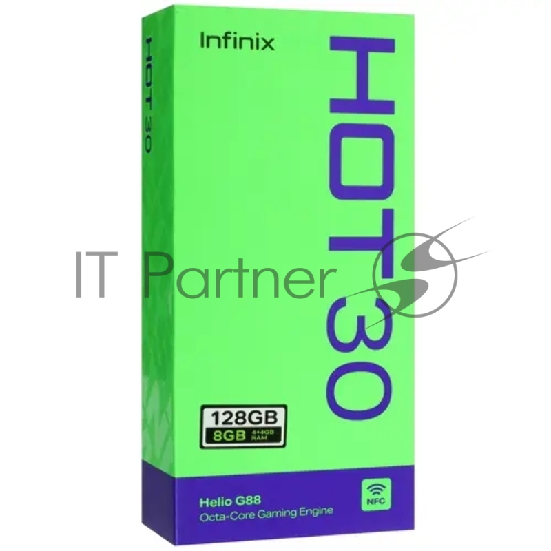 Смартфон Infinix X6831 Hot 30 128Gb 4Gb белый моноблок 3G 4G 2Sim 6.78 1080x2460 Android 13 50Mpix 802.11 a/b/g/n/ac NFC GPS GSM900/1800 GSM1900 TouchSc FM microSD max1024Gb