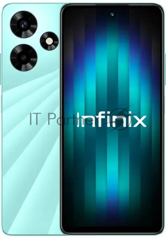 Смартфон Infinix X6831 Hot 30 128Gb 8Gb зеленый моноблок 3G 4G 2Sim 6.78 1080x2460 Android 13 50Mpix 802.11 a/b/g/n/ac NFC GPS GSM900/1800 GSM1900 TouchSc FM microSD max1024Gb