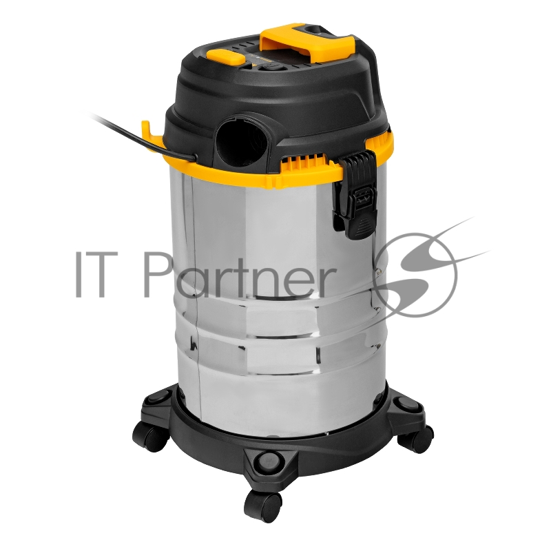 Пылесос строительный RVC30, 1400 Вт, бак 30 л, шланг 3 м, розетка с автосинхр.// Denzel