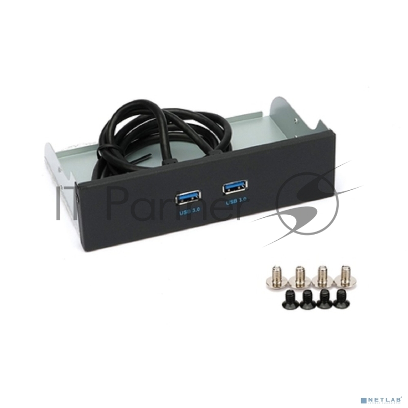 Планка USB 3.0 на переднюю панель 5.25 Gembird, FP5.25-USB3-2A, 2xUSB-A 3.0