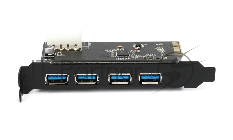 Контроллер USB 3.0 Gembird SPCR-04 в разъем PCI-e, 4xUSB-A