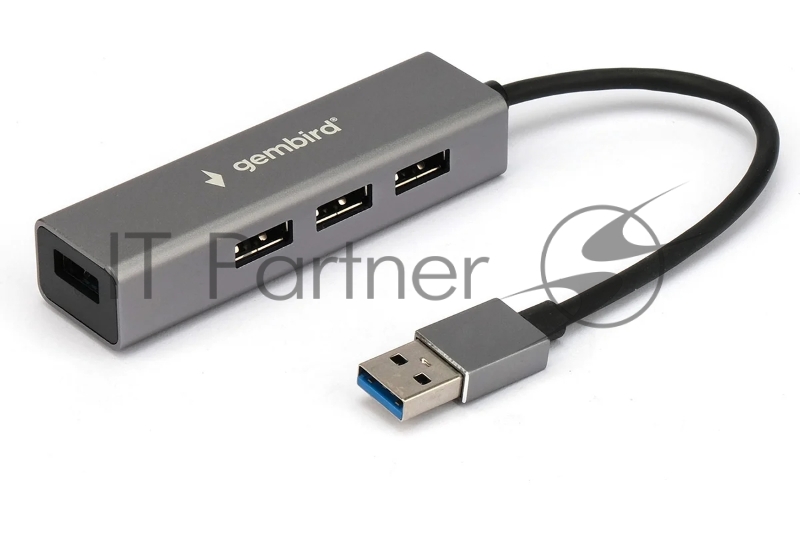 Концентратор USB 3.0 Gembird UHB-C464, 4 порта, кабель 17см, белый