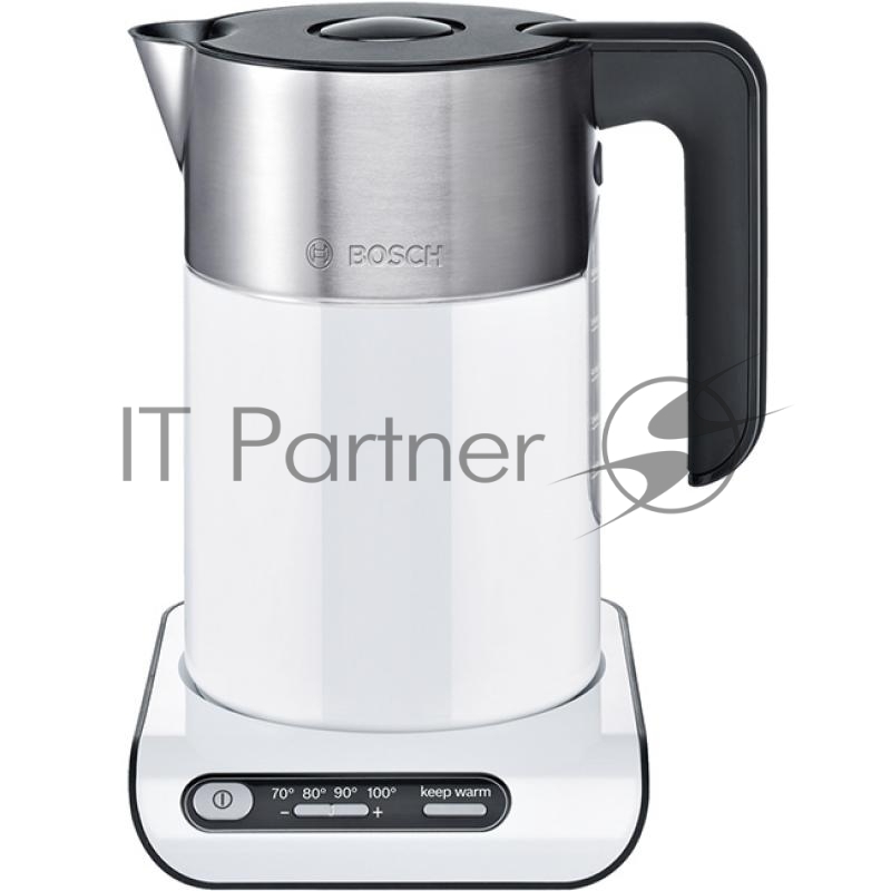 Чайник электрический Bosch TWK8611P 1.5л. 2400Вт белый/серебристый (корпус: нержавеющая сталь)