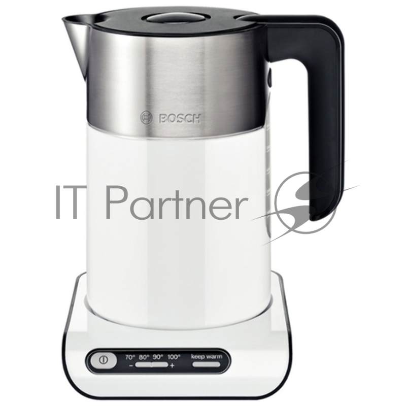 Чайник BOSCH TWK8611P, белый, 2400Вт, закрытая спираль, 1.5л