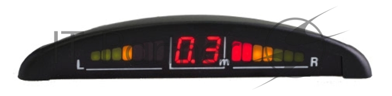 Парковочный Радар Silverstone F1 Interpower IP-416 4 датчика черный