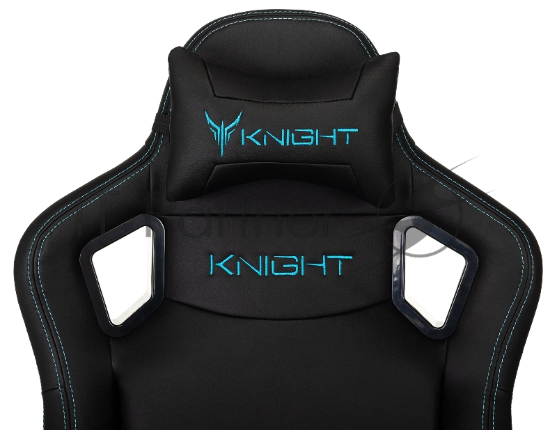 Кресло игровое Knight Outrid Smile черный эко.кожа крестов. пластик