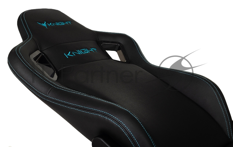 Кресло игровое Knight Outrid Smile черный эко.кожа крестов. пластик