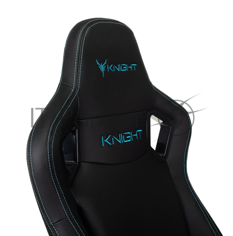 Кресло игровое Knight Outrid Smile черный эко.кожа крестов. пластик