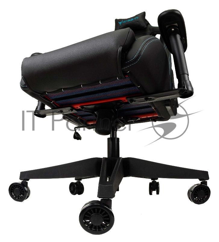 Кресло игровое Knight Outrid Smile черный эко.кожа крестов. пластик